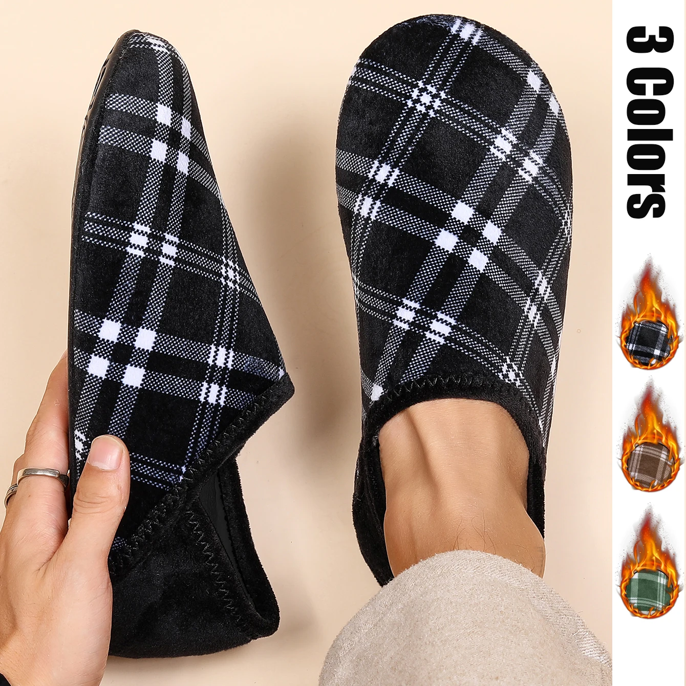 Indoor cotton slippers men's casual shoes soft-soled non-slip lightweight men's shoes