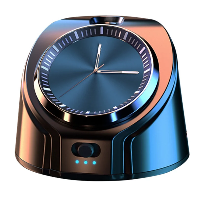 

Автомобильный очиститель воздуха с диффузором эфирного масла, перезаряжаемый внедорожник, инструмент, ночник, функция часов, синий