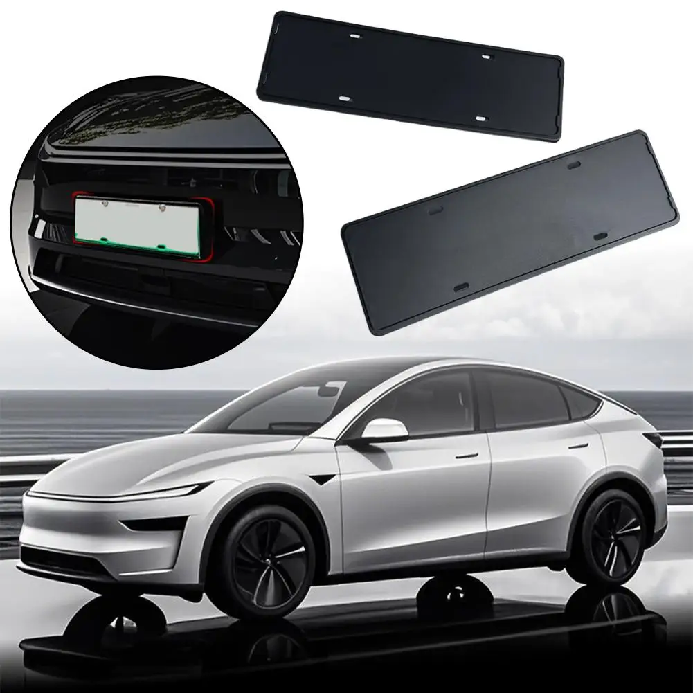 

For Tesla ModelY Juniper Full Edge License Plate Frame ABS Carbon Fiber Front Rear License Plate Frame For Tesla Model3 Hig A9R5
