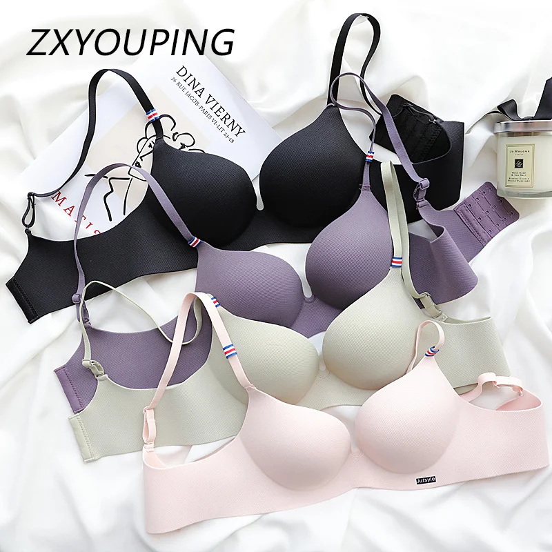 

Ice Silk Seamless Bra for Women Comfort Simple Bra Push Up Bralette Non Wired Seamless Underwear Lingerie