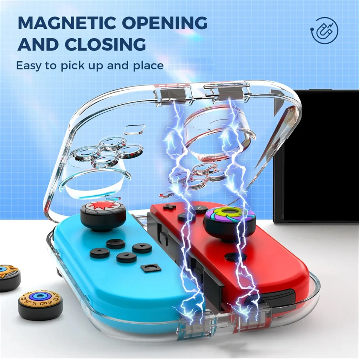 NEW Mini Version PC Transparent Storage Box for Nintendo Switch Joy-Con No-Wristband Version Joycon Storage Box