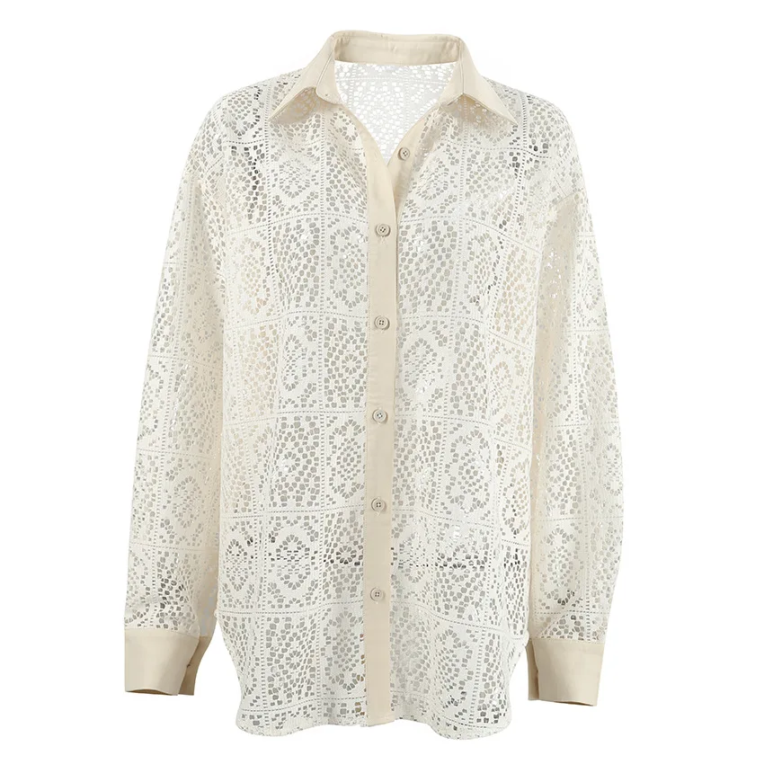 

Faionable Long Sve irt for Women Thing Design Sense Sli Sved irt Polyester Fabric Flip-Collar oulder-Length