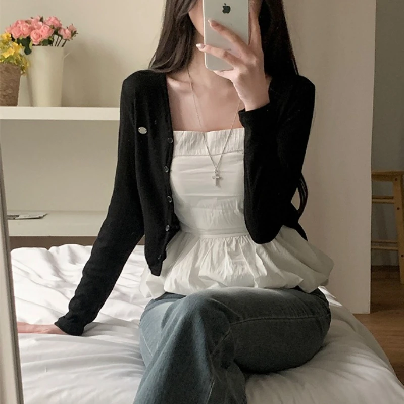 

Женский сексуальный топ без рукавов с рюшами на талии, женский элегантный укороченный топ, сексуальный жилет с запахом на груди, летние однотонные универсальные майки Y2k