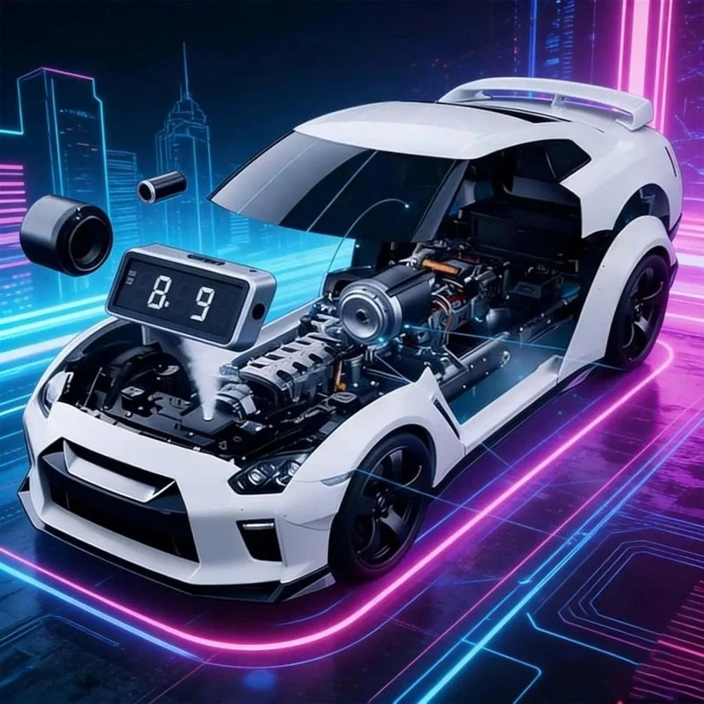 

Novelty Alarm Clock Creative Digital Clock for Car Enthusiasts LED Display Hyper-car Alarm Clock Portable Super Car Shaped