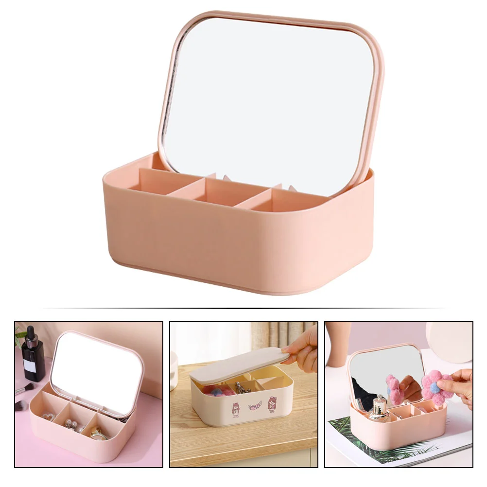 Aufbewahrung Kosmetikspiegel Ohrringhalter Damen Schmucketui mit Reiseveranstalter für