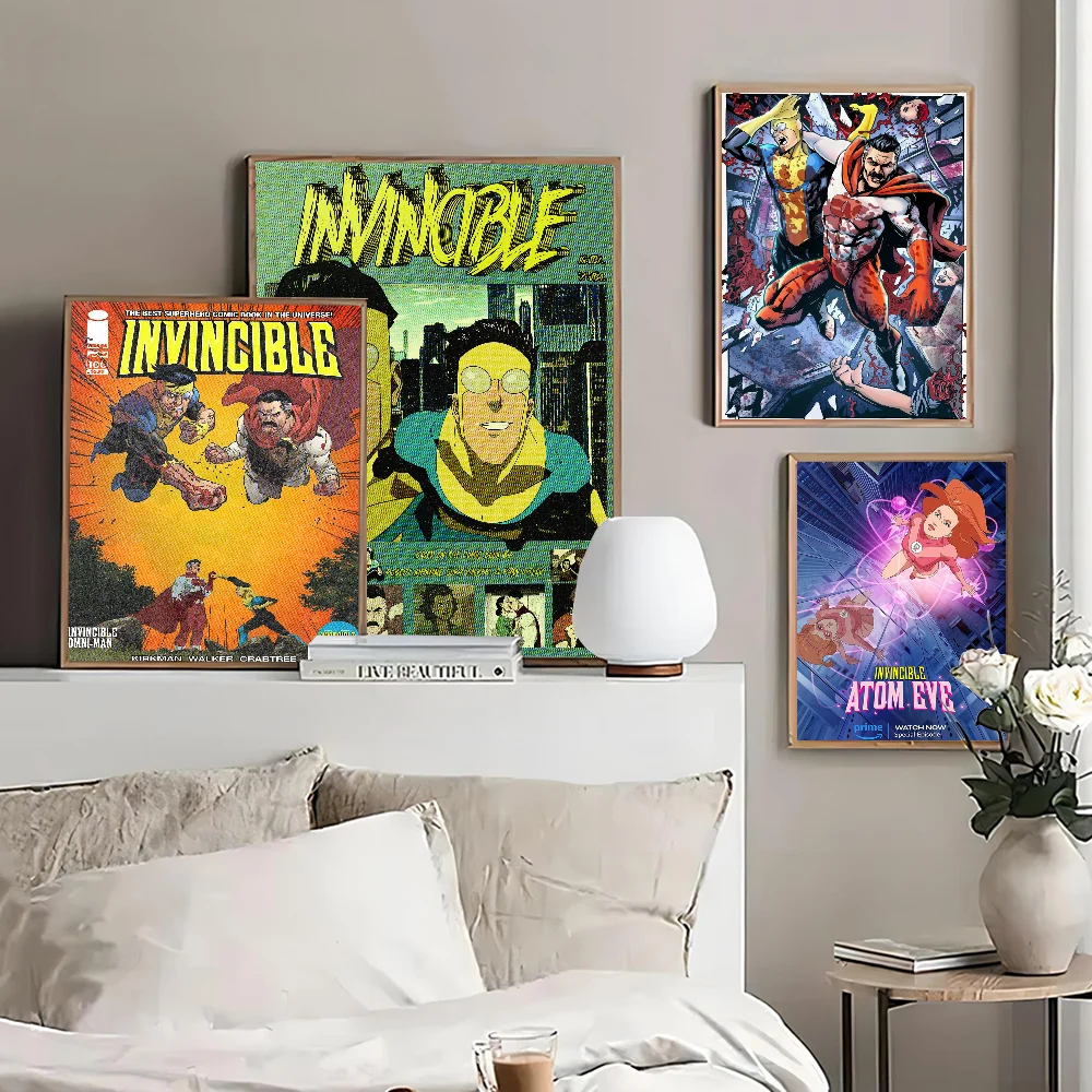 I-Invincible Poster Self-adhesive Art Poster Whitepaper Prints Posters Artwork Aesthetic Art Wall Painting