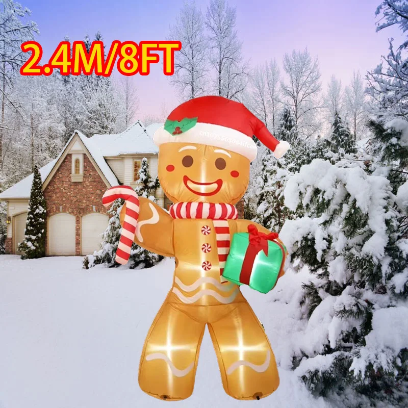 Inflatable Toys Gingerbread Man Model Christmas Decorations Party Holiday Indoor Outdoor Yard Xmas New Year Garden Decor Props