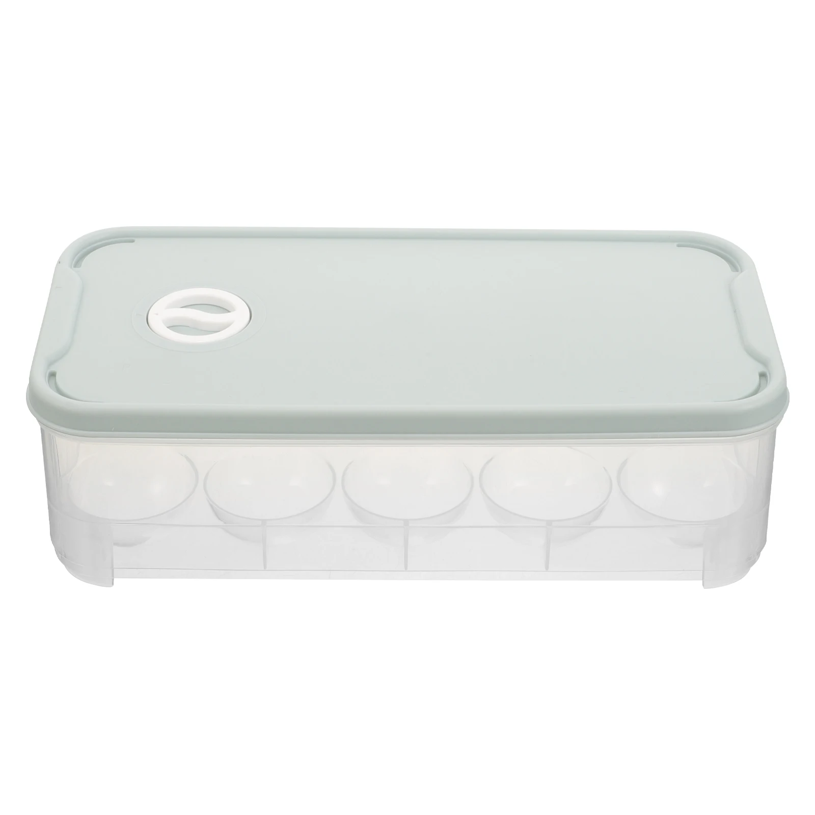 

Portable Egg Holder for 10 Eggs Blue Storage Box with Lid Fridge Freezer Kitchen Camping Picnic Durable Safe Material Stacking