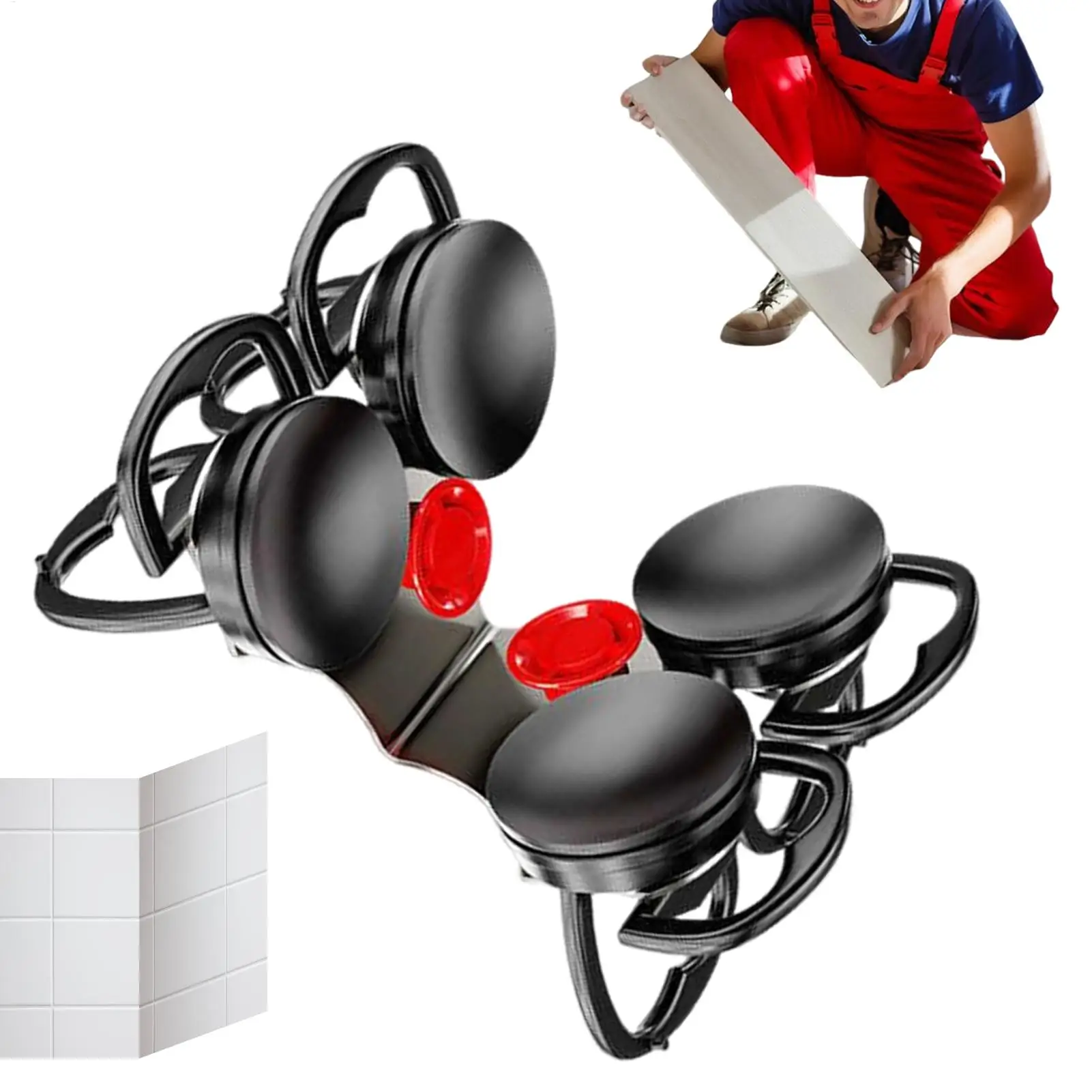 Heavy Duty Suction Cup Floor Clamp 90 Degree Gap Fixer Tool for Granite Marble Quartz Stone Slab Joining Alignment Repair