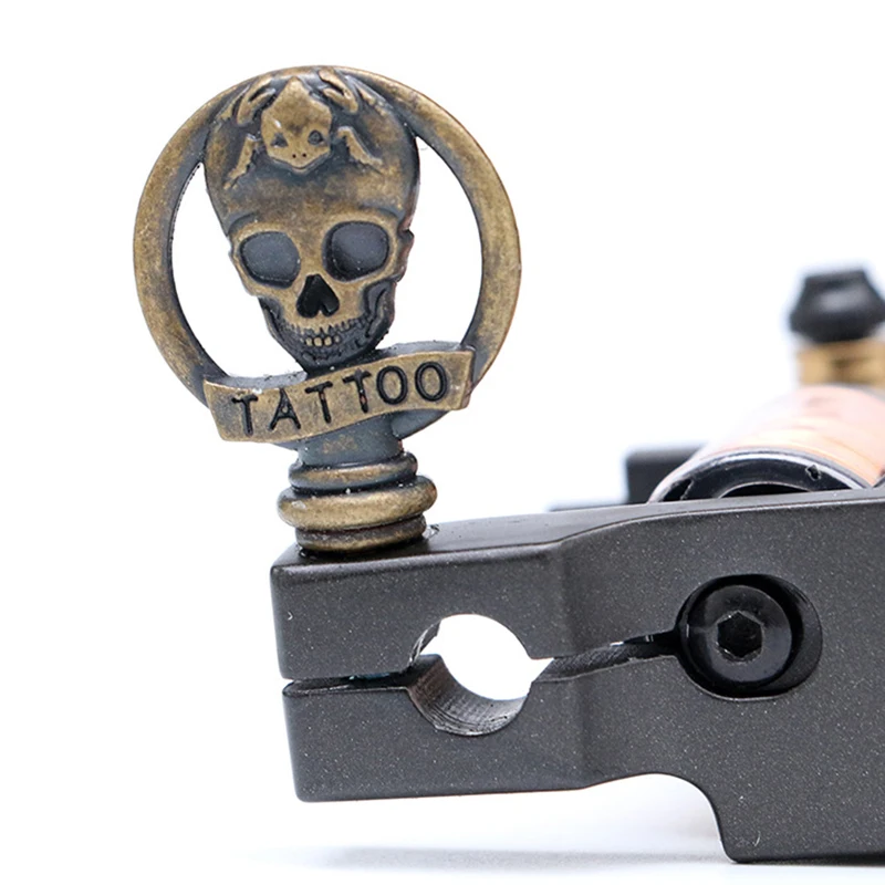 Piezas de máquina de tatuaje, bobina de cabeza de Calavera, mango de máquina de tatuaje, tornillo de bloqueo, reparación de piezas de tatuaje, accesorios para suministros de pistola de tatuaje