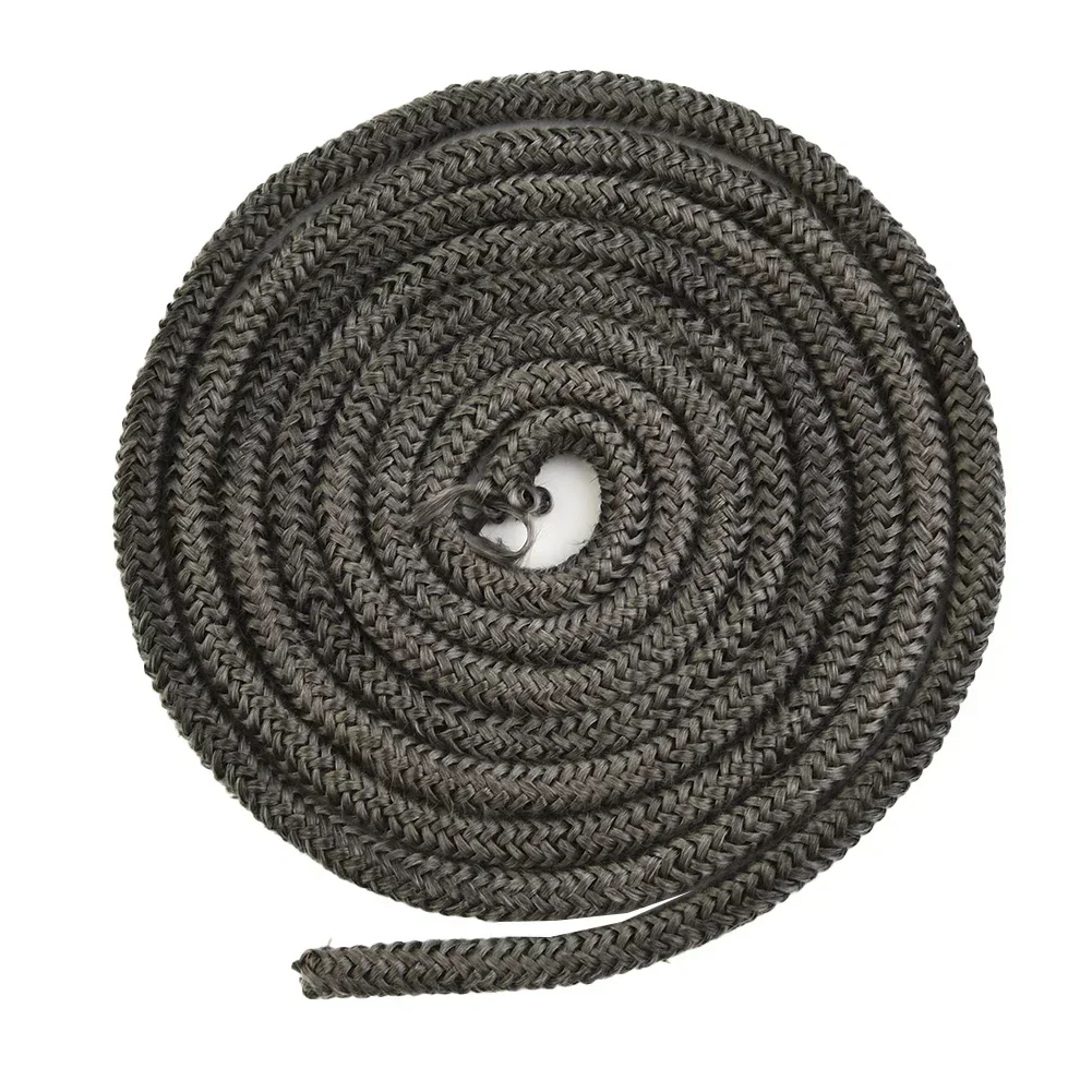 10/12mm Dark Gray Gasket Cord Stove Door Fireplace Cord 2m Fiberglass High Temperature Fireproof Sealing Rope Replacement