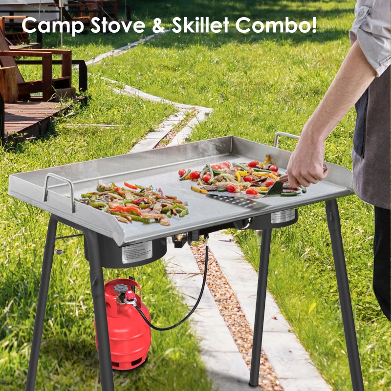 

Портативная двойная топливная насадка для кемпинга, сжиженного газа, съемный штатив, сумка для переноски, защитный щиток