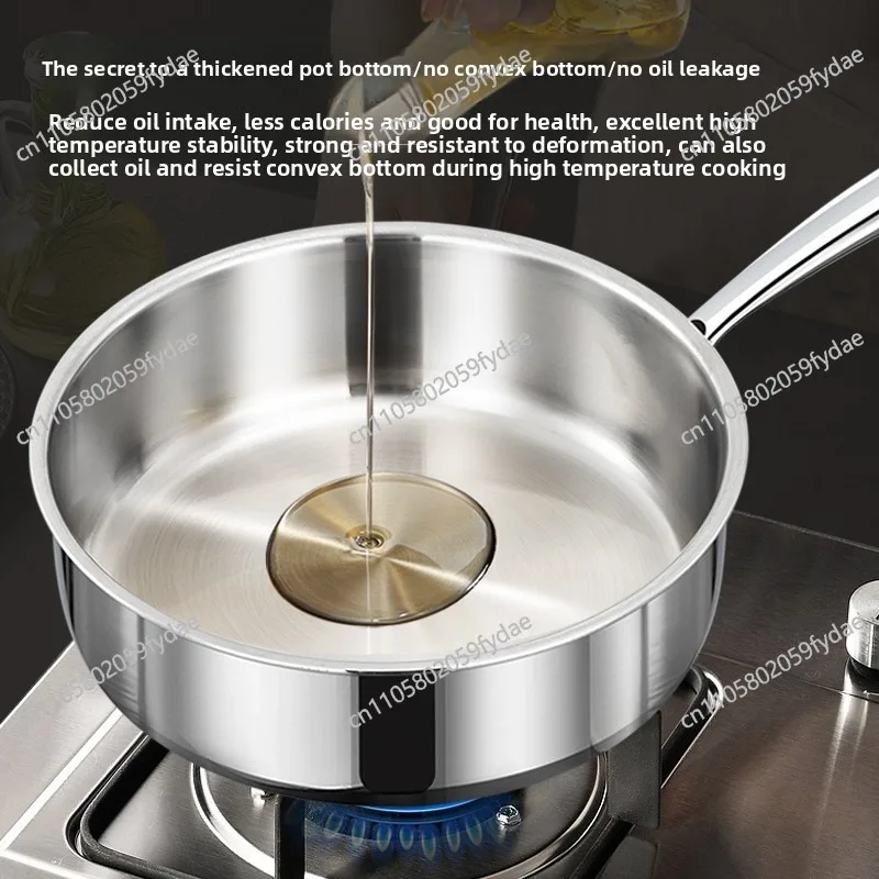 316 Stainless Steel Non-stick Frying Pan Steak Pan Kitchen Cookware Set