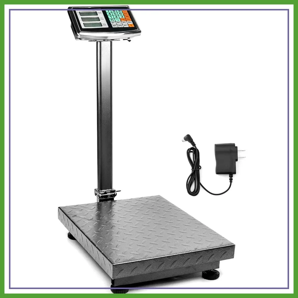 

Foldable 600LB Floor Platform Digital Scale, Accurate Shipping Postal Scale with LB/KG Calculator