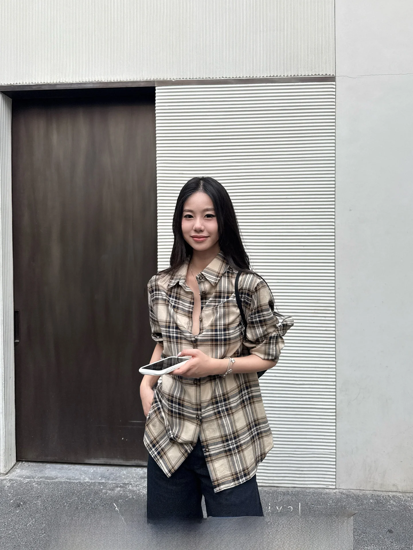 

Xzichic Briti Sle Plaid irt New Model Long Sve Women's Top YL Fabric Loose Fit Breathable Cotton Daily Wear