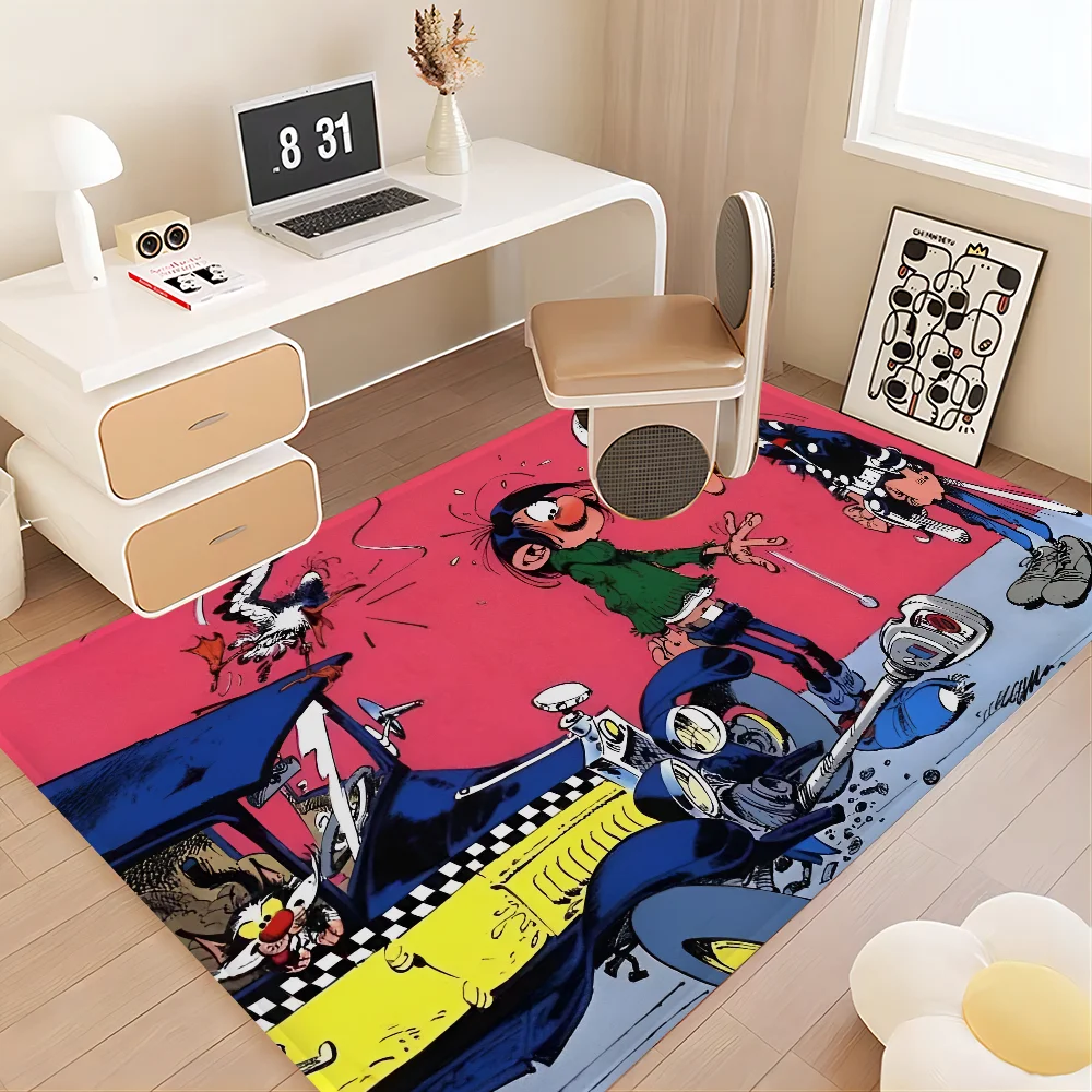 Gaston Lagaffe Floor Mat Floor Mat Non-Slip Laundry Room Mat Laundry Decor Balcony Child Living Room Household Carpets