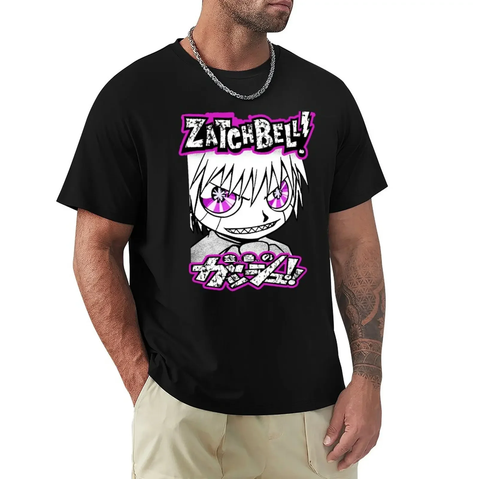 Zatch bell , Zatch bell new art T-Shirt Aesthetic clothing anime summer tops customs design your own mens graphic t-shirts funny