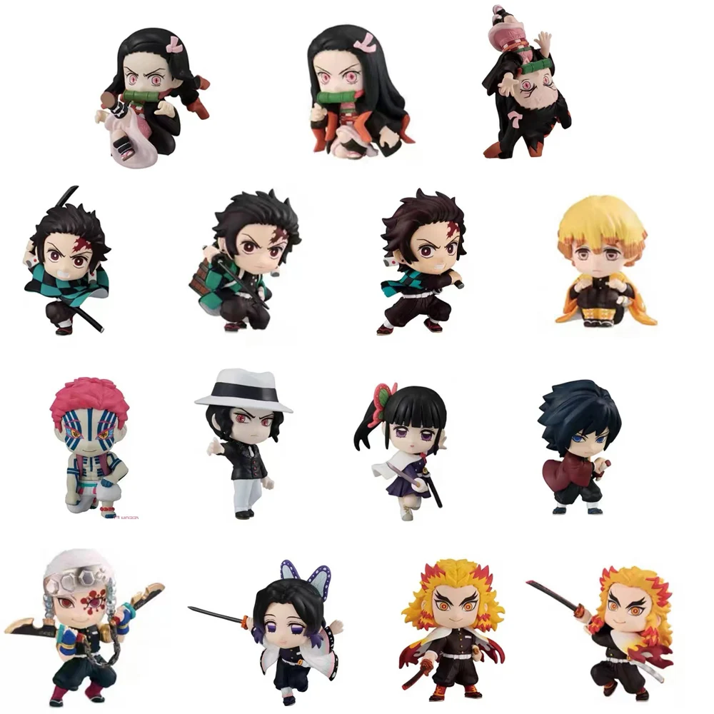 

Bandai Shokugan Original Demon Slayer Anime Character Models Tanjirou Nezuko Adverge Motion 2 Kids Toys Collectible Model Gift