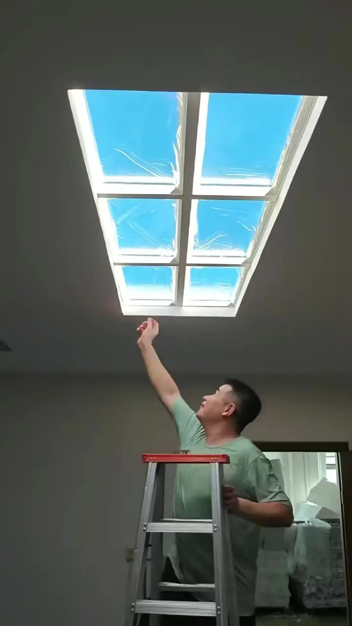 Lampada da Soffitto LED Blu Minimalista Quadrata, Luci da Incasso per Camera da Letto e Cucina, Illuminazione di Design per Ufficio