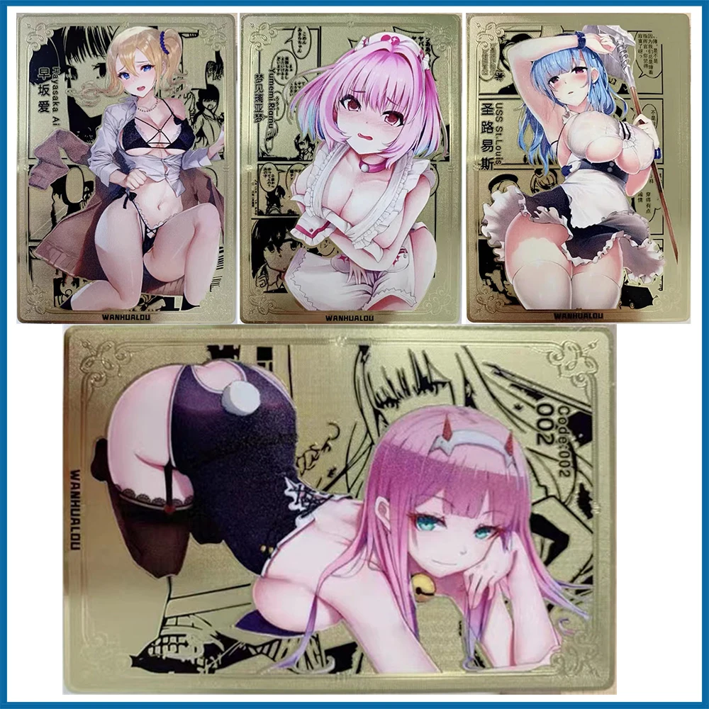 

Anime Goddess Tales DIY ACG USS St Louis Hayasaka Ai Metal Card Boy Battle Game Toys Collectible Cards Christmas Birthday Gifts