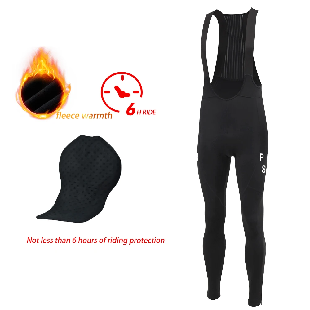 

PNS Cycling Pant Winters Warm Bicycle Cycling Long Bib 6 Hour Pad Fleece Riding Tights Top Quality MTB Road Bike Pant Leg Zipper