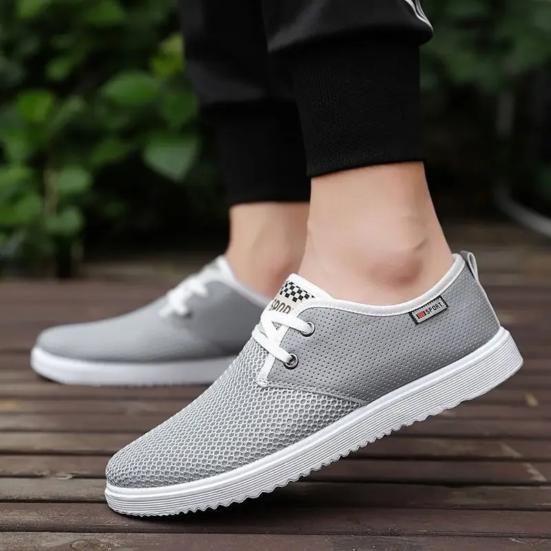 حذاء رجالي الصيف شبكة أحذية للرجل تنفس الذكور حذاء كاجوال Chaussure أوم لينة Zapatos Hombre الصيف الرجال حذاء رائع