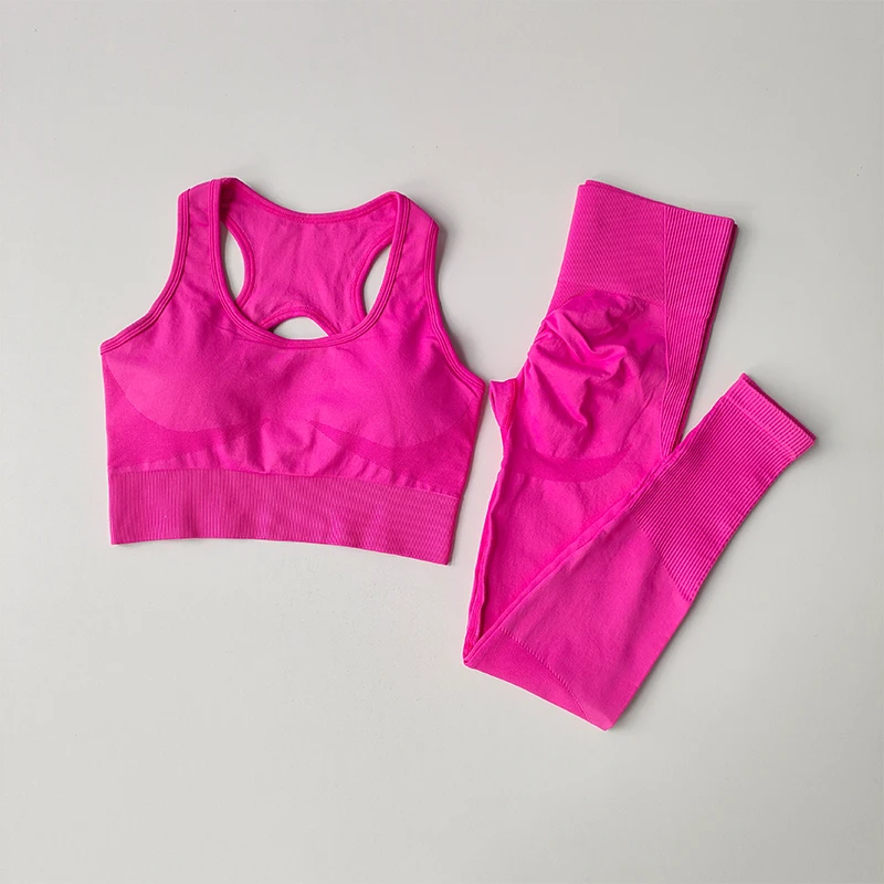 Nahtloses Top-Sport-BH-Set für Damen, professionelles Fitness-Tanktop-BH, stoßfester Lauf- und Yoga-Anzug, schöner Rücken-BH-Anzug – Detail 3