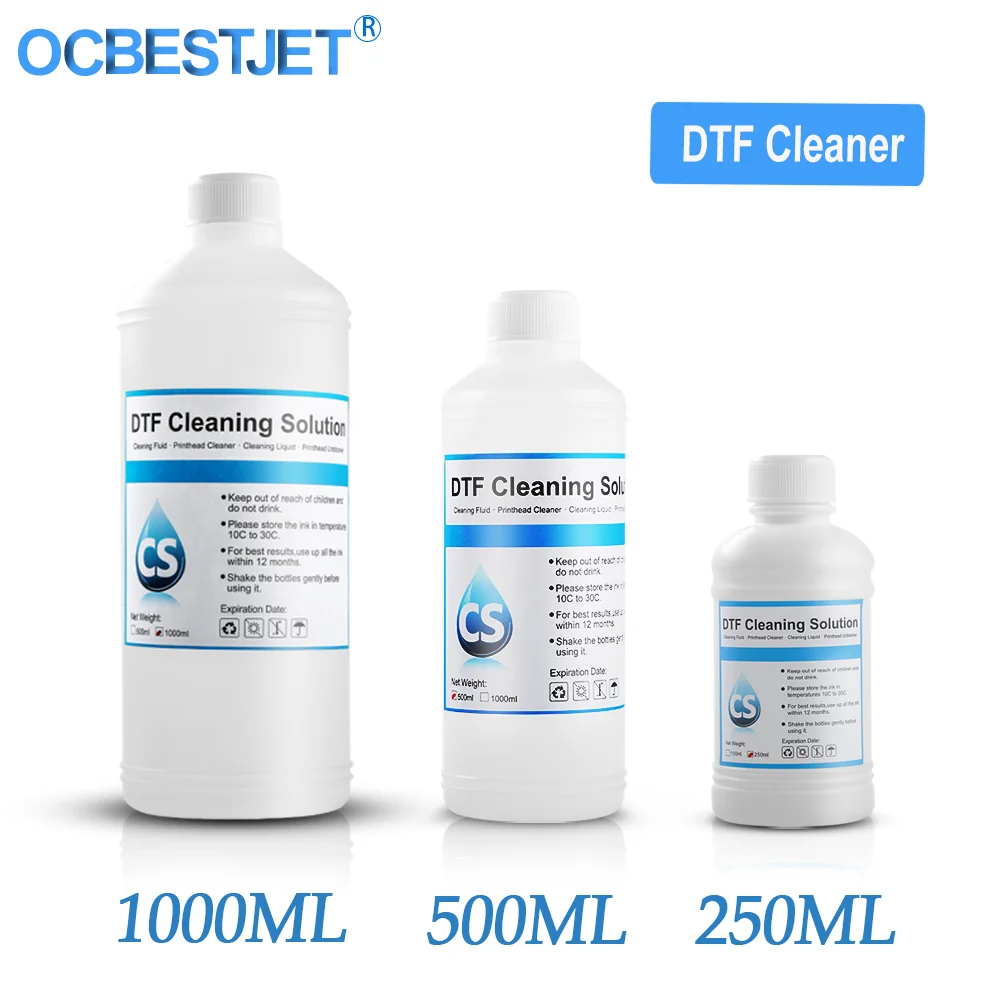 DTF Ink  Cleaner Cleaning Solution Liquid For DTF (Direct Transfer Film) Printer Printhead Tube Cleaning  (3 Capacity Options)