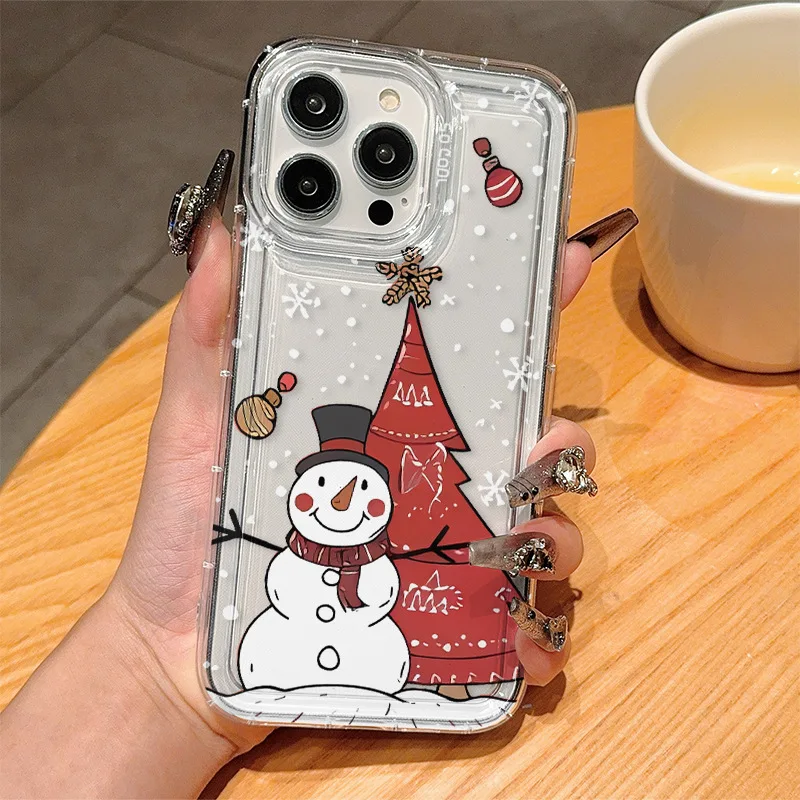 

Christmas Snowman Suitable for iPhone 16/15/14 pro max Apple 13/12/11 New 17 Phone Case x/xs