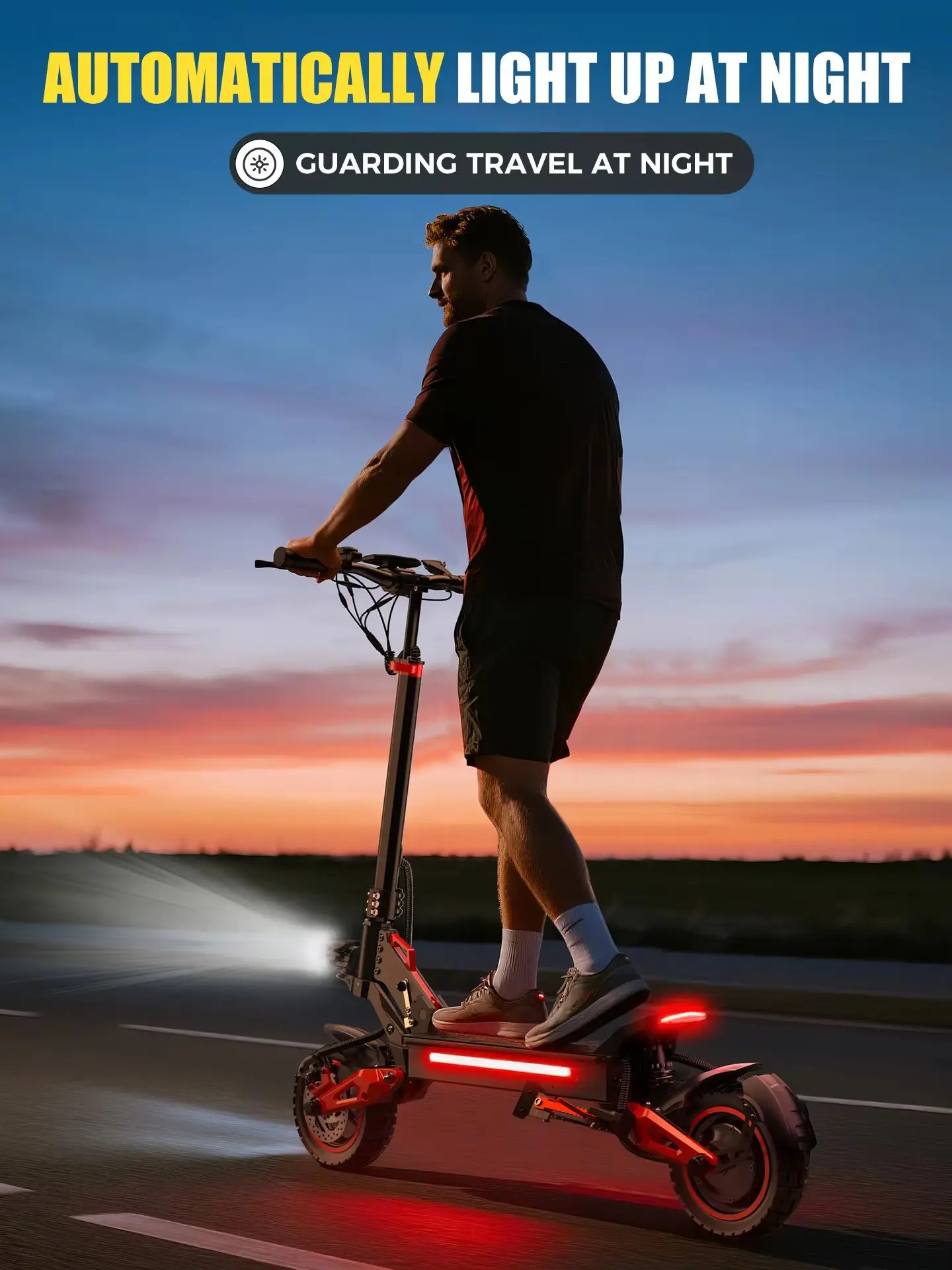 FREEBOY J15MAX 1600W 48V 18Ah Elektroroller für Erwachsene, 11" Luftreifen für Gelände, 45 km/h Höchstgeschwindigkeit, 45-50 km Reichweite, 20 °   Kletterfähigkeit 330LBS, bürstenloser Motor,
