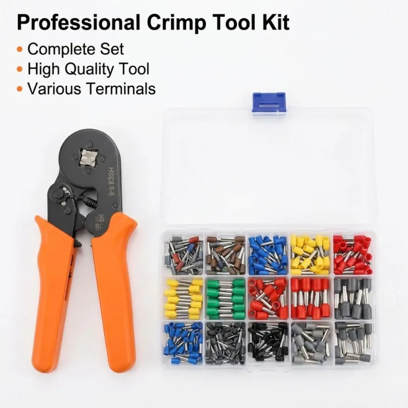 

VE Tubular Crimping Terminal,Multiple Crimping Terminal Pliers Combination Set,Electrical Equipment Connector,Crimping Pliers