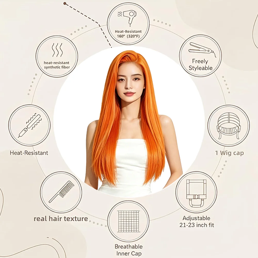 bright-orange-long-straight-13x4-lace-front-wig-glueless-synthetic-wig-natural-looking-for-women-halloween-cosplay-party-daily
