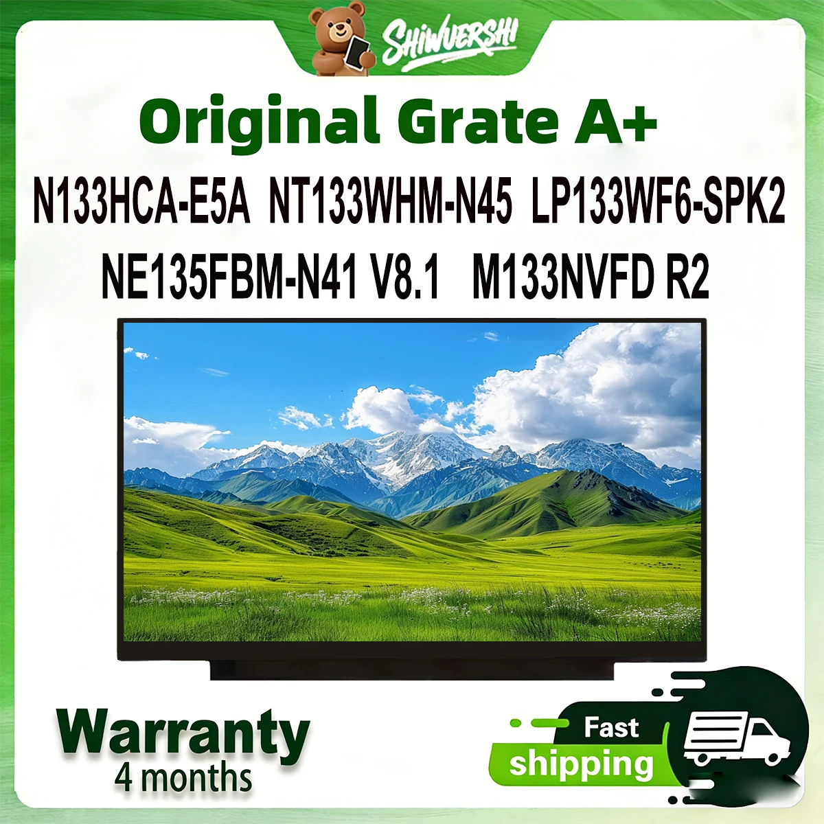 

Wholesale Slim 13.3" Laptop Lcd Screen Monitor Panel N133HCA E5A NT133WHM N45 LP133WF6 SPK2 NE135FBM N41 V8.1 M133NVFD R2 60Hz