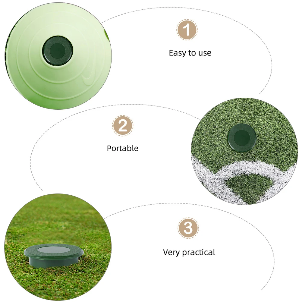 

2Pcs Golf Cup Cover Hole Putting Cup Lightweight Plastic Protect Green Hole Practice Aids Outdoor Golf Equipment