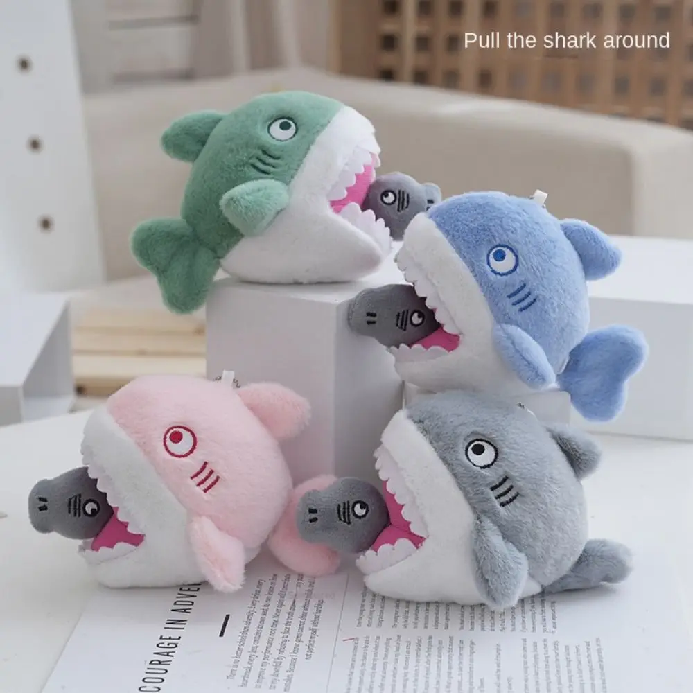

Cartoon Shark Blue Shark Plush Keychains Stuffed Animal Simulation Blue Shark Pendant Stuffed Doll Soft Plush Shark Keyring