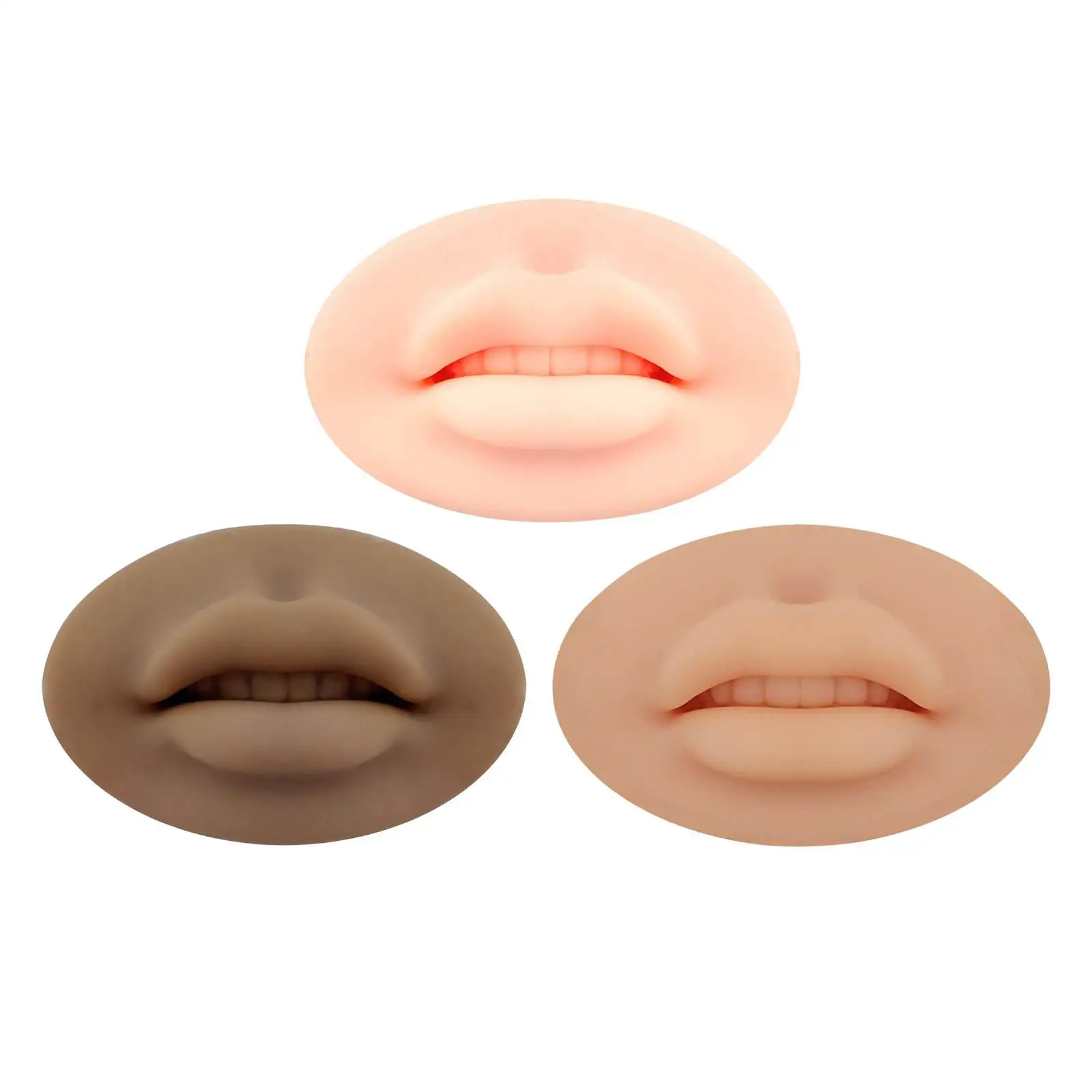 5D Lips Practice Silicone Skin Solid Fake Lip Permanent soft Mouth Durable Reusable Multipurpose for Training Accessories