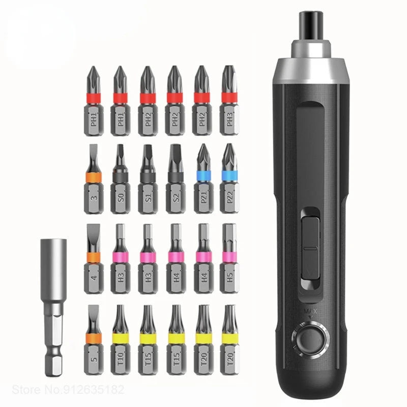 Deli Electrical Screwdriver Set 25 In 1 Screw Driver Bits 3.6V Lithium Battery Electric Brushless Household Assembly Power Tools