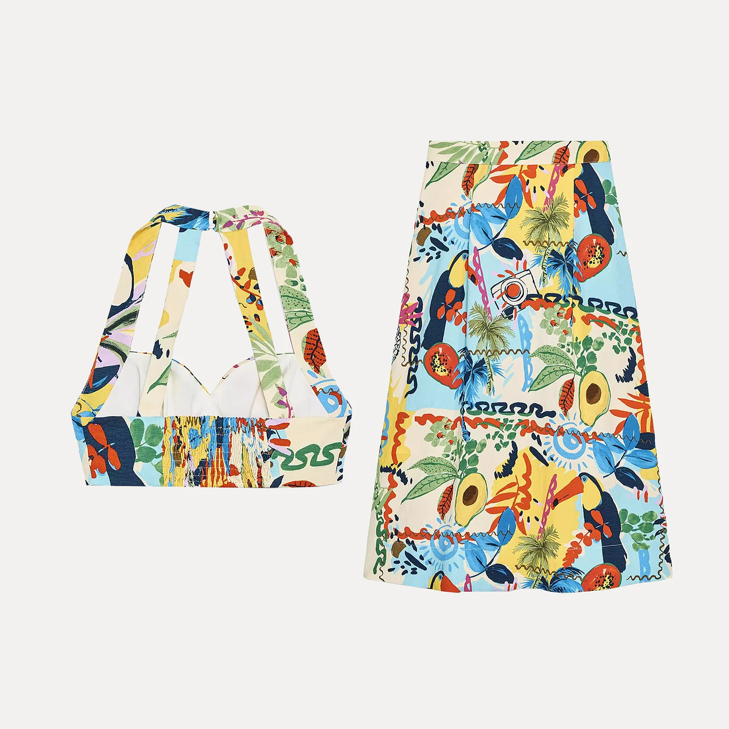 Z طقم توب وتنورة ميدي للسيدات بطباعة Faion 2025 وصل حديثًا من ألياف البوليستر للبالغين ملابس لجميع المواسم