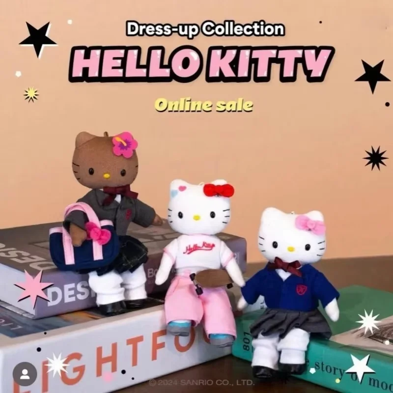 

Jk Uniform Small Pendant Hello Kitty Bag Pendant Hello Kitty Doll Cute Doll Backpack Plush Pendant Anime Peripheral Toys