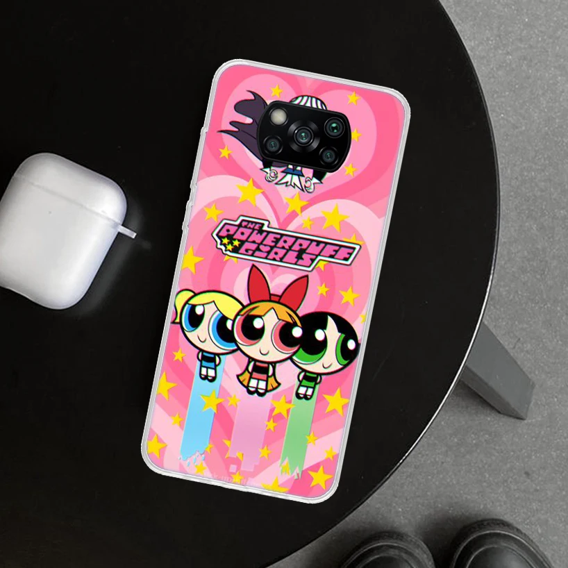 Cartoon P-Powerpuff-Girls Phone Case Cover for Xiaomi Poco X6 X5 X4 X3 Nfc F6 Pro F5 F4 Gt F3 F2 F1 M5S M5 M4 M3 M2 Art Coque X5