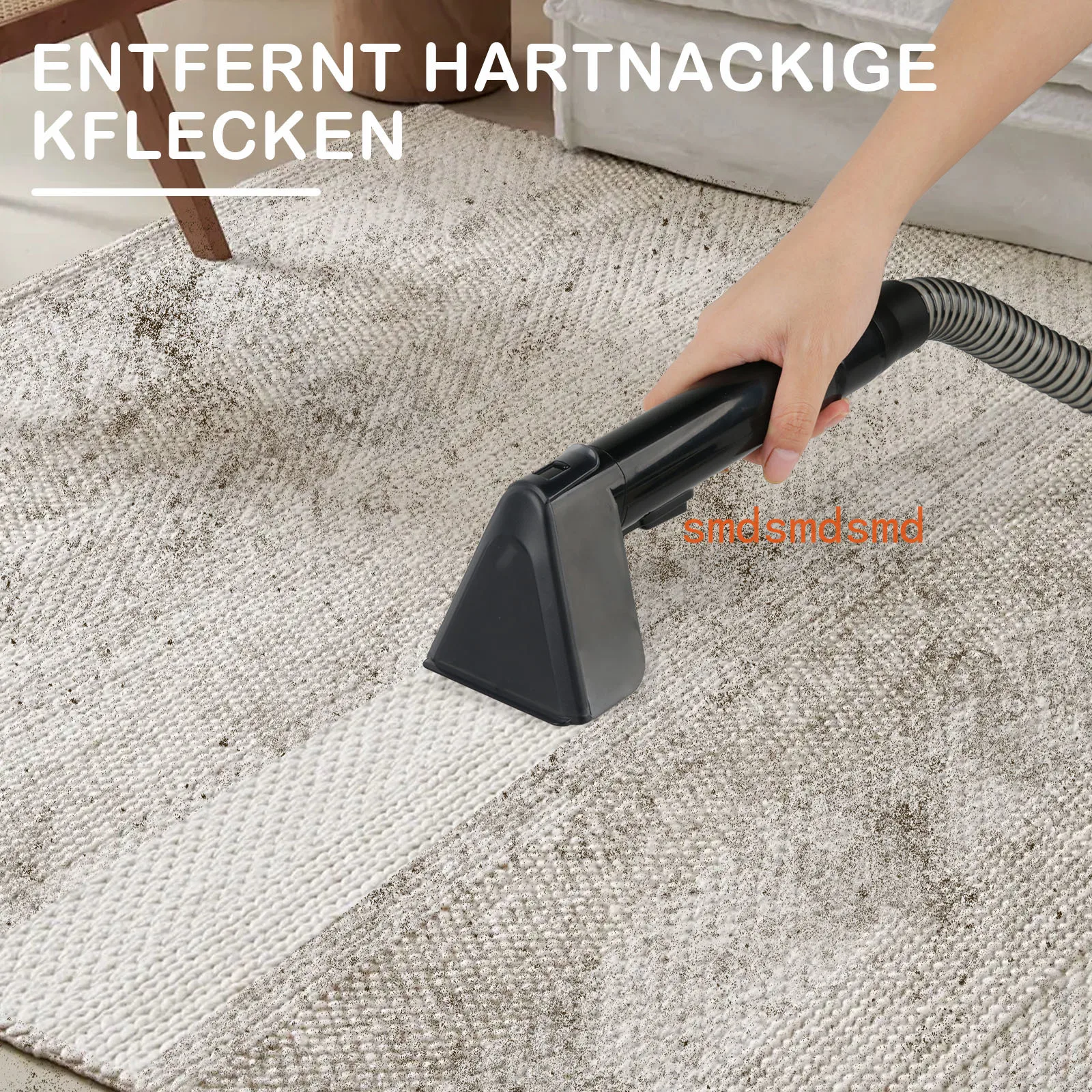 Fabric Cleaner 500W 12Kpa Handheld Carpet Cleaner for Sofa Floor Mats Curtain Spray Suction Integrated Machine Clean Machine