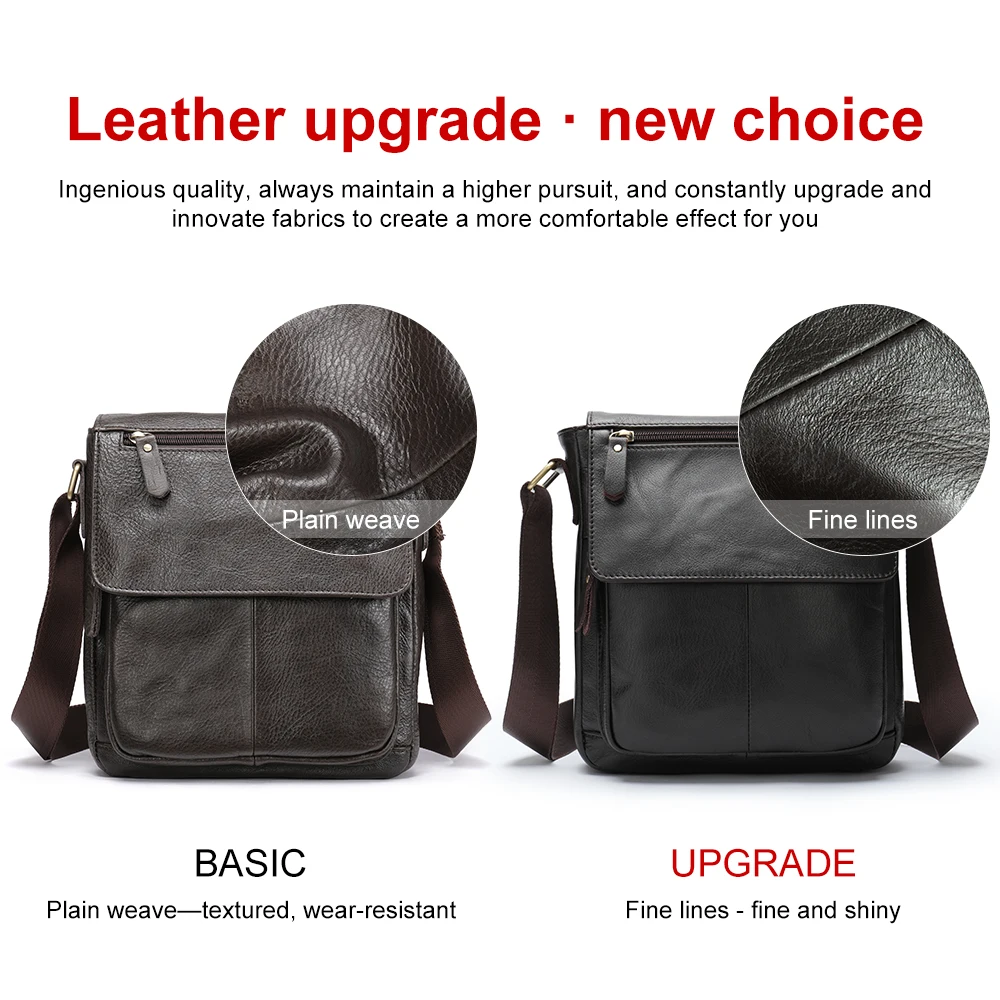 MVA Men's Genuine Leather Bag Crossbody Bags for Men Messenger Bag Men Leather Men's Shoulder Bags Male man Handbags 819