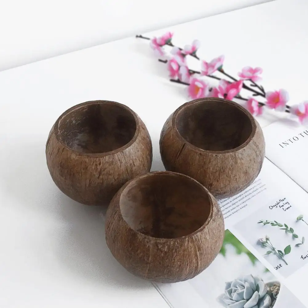 Coconut Shell Bowl Food Container Aesthetic Storage Bowl Natural Relocation Gift Coconut Shell Candle Holder Bowl Candle Holder