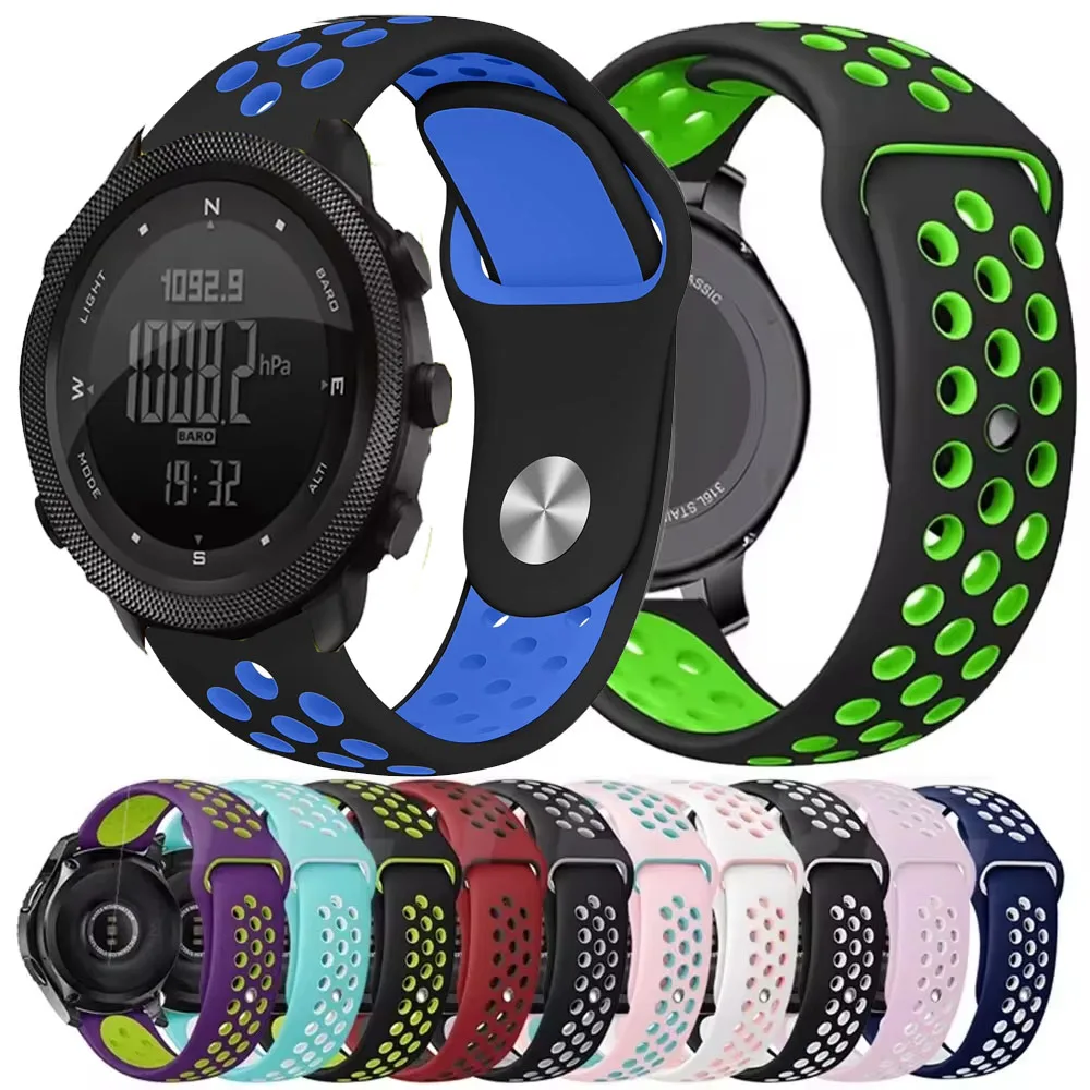 22mm Bunte Slicone Band Für NORTH EDGE APACHE-46 Smartwatch Sport Strap Für NORTH EDGE APACHE-46 Armband Correa Zubehör
