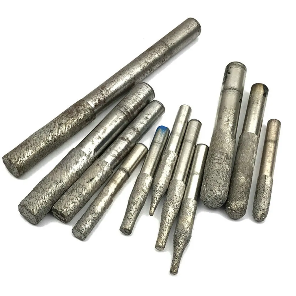 Flat Head Tapered Sintering Diamond Tools Stone Router Bits CNC End Milling Cutters Granite Engraving Carving Slotting Scribing