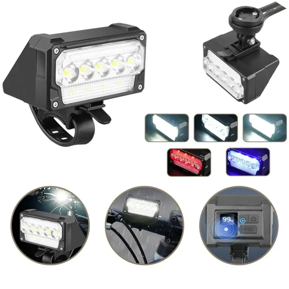 

Передний фонарь для велосипеда, супер яркий велосипедный фонарь, перезаряжаемый велосипедный фонарик, 5-уровневая велосипедная фара с регулируемой яркостью для ночной езды