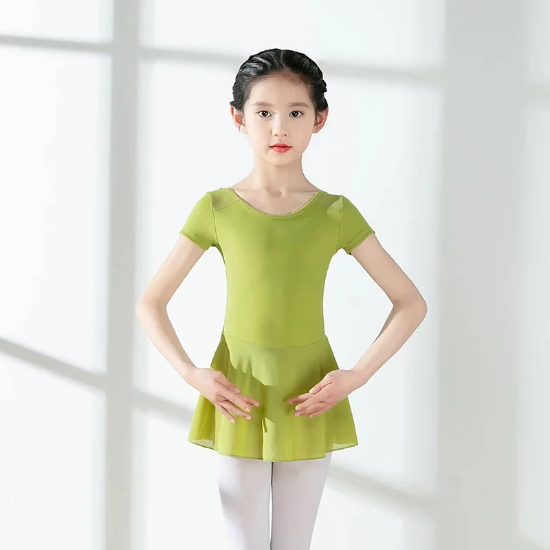 الفتيات فستان الباليه الأطفال ملابس رقص الجمباز فستان الباليه ثياب للفتيات طويلة الأكمام طفل ملابس رقص الجمباز مع تنورة #3