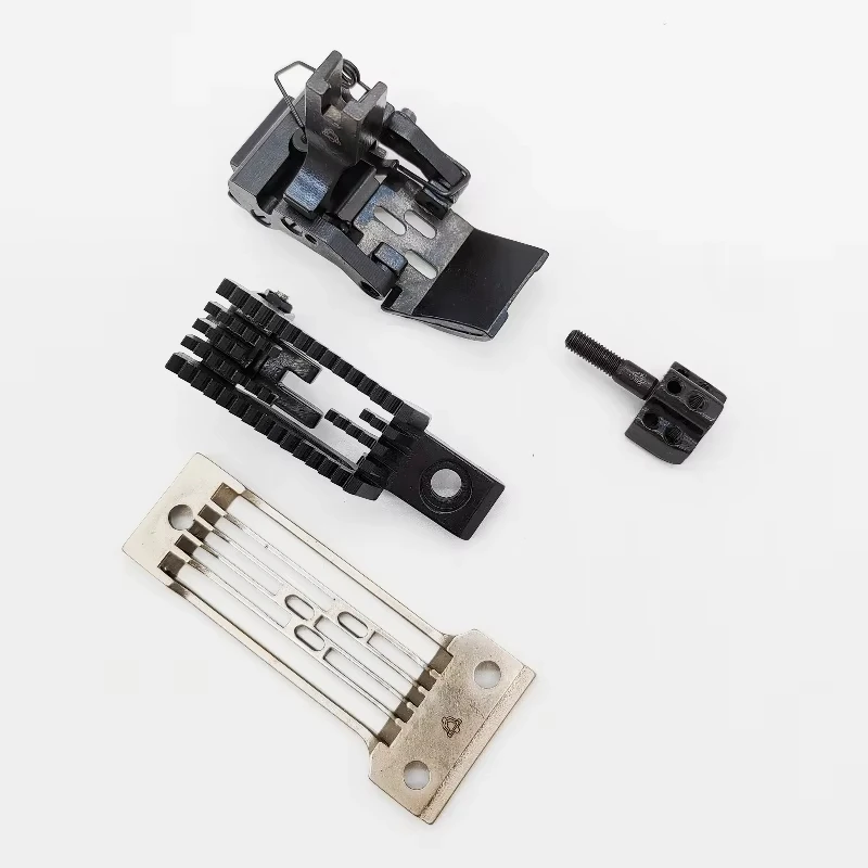 B928 1/4 Industrial Sewing Machine Needle Plate Feed Dog Presser Foot Set For Brother  DA-9280 3-Needle  Sewing Machine Parts view 4