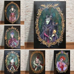 Cartoon Disney Villain Magic Mirror Canvas Painting Wall Art  Animation Movie Evildoer Poster Prints Kids Bedroom Home Decor