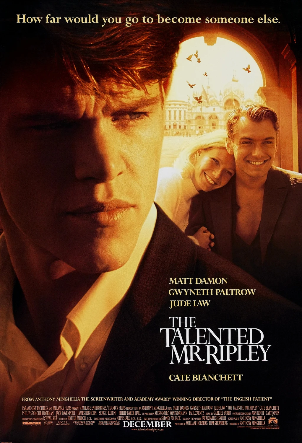 Hot Rare Movie The Talented Mr. Ripley (1999) Art SILK POSTER Wall Art Home Decorative painting